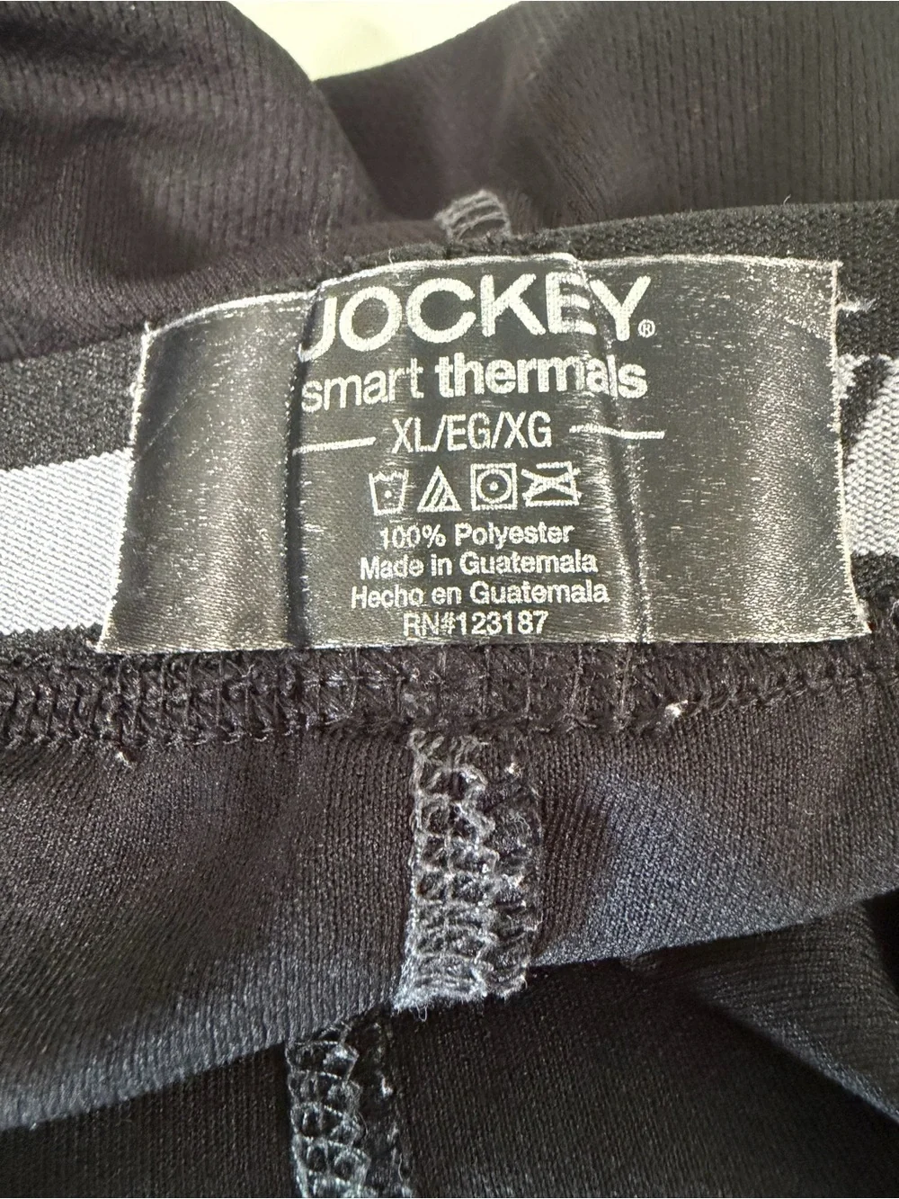 Jockey Pants Mens Large Smart Thermal Long Johns Black Size: large